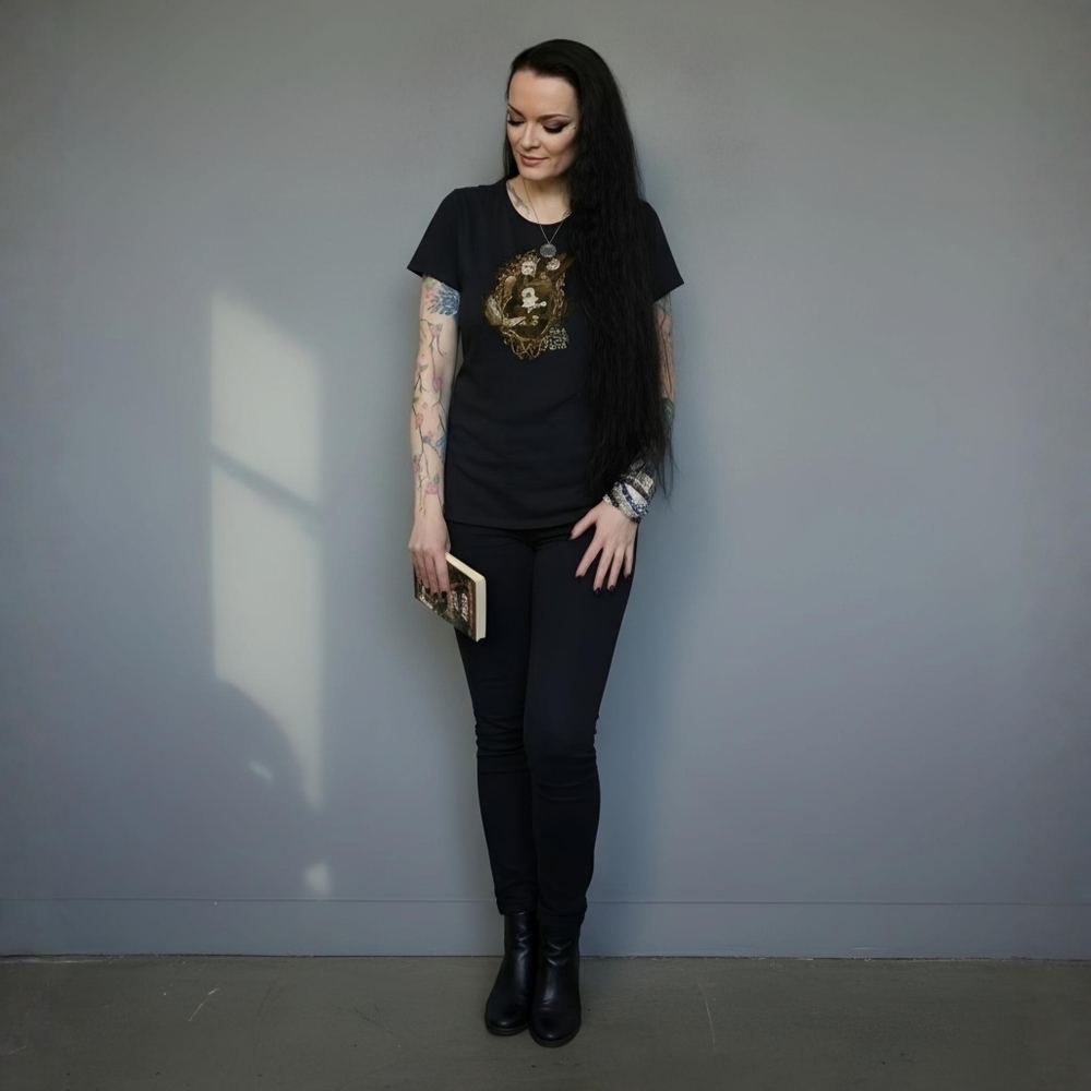 Disney ✦ Alice Looking Glass Tee ✦ Hot Topic Collab Unisex Short Sleeve XS NWT - Picture 3 of 5